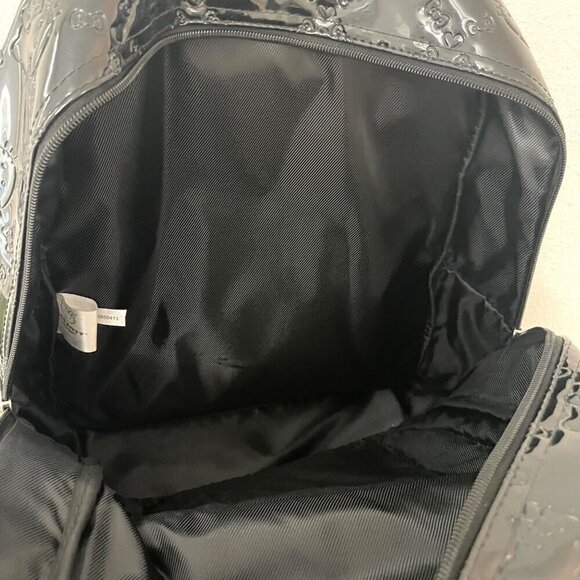 Loungefly Loves Hello Kitty Black Faux Patent Leather Backpack - Picture 8 of 10